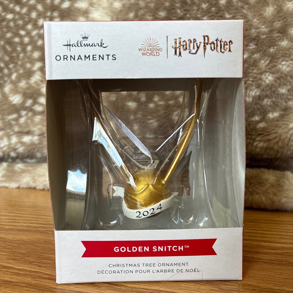 Hallmark Christmas Ornament Harry Potter Golden Snitch 2024 Dated Gold Quidditch